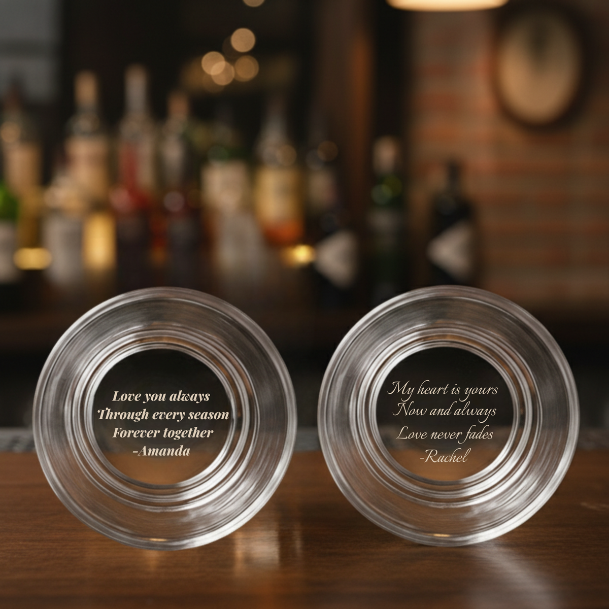 Personalized Whiskey Glass with Hidden Message