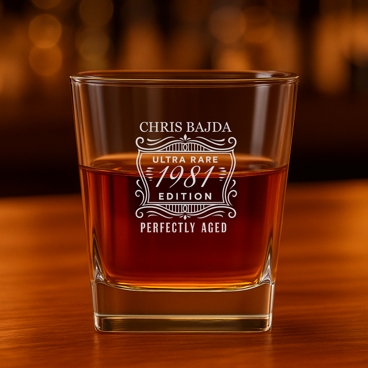 Perfectly Aged Birthday Whiskey Glass