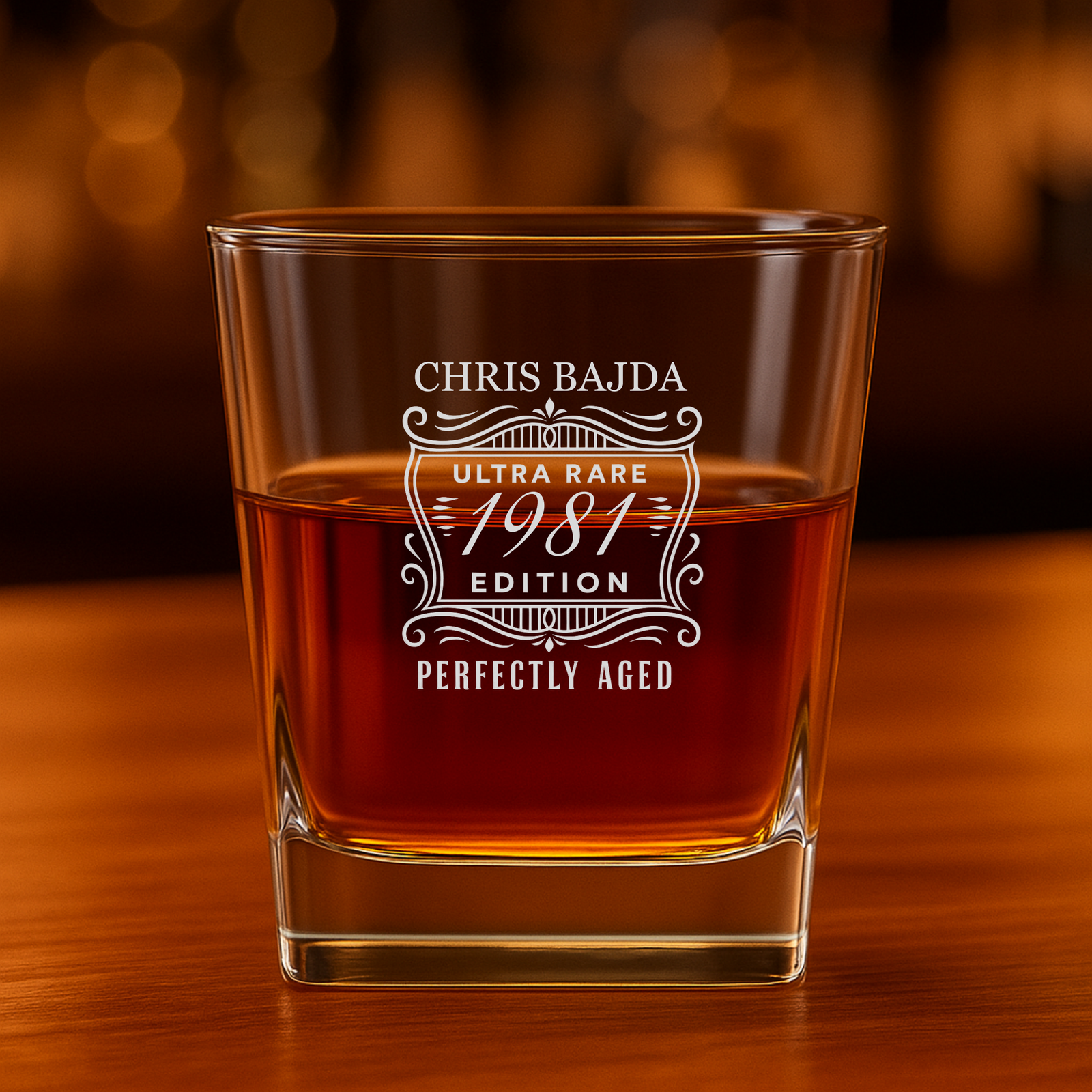 Perfectly Aged Birthday Whiskey Glass