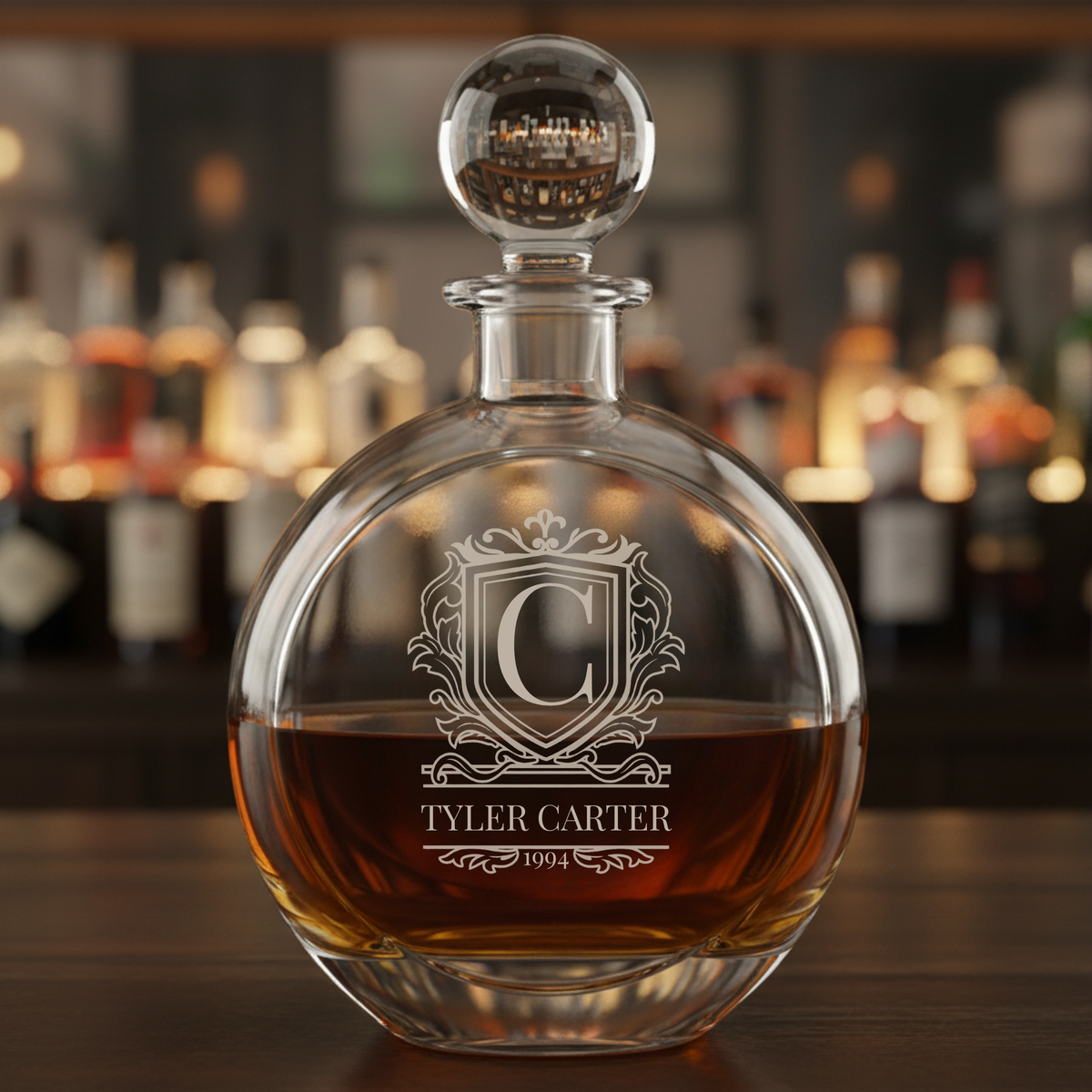 Crested Whiskey Decanter