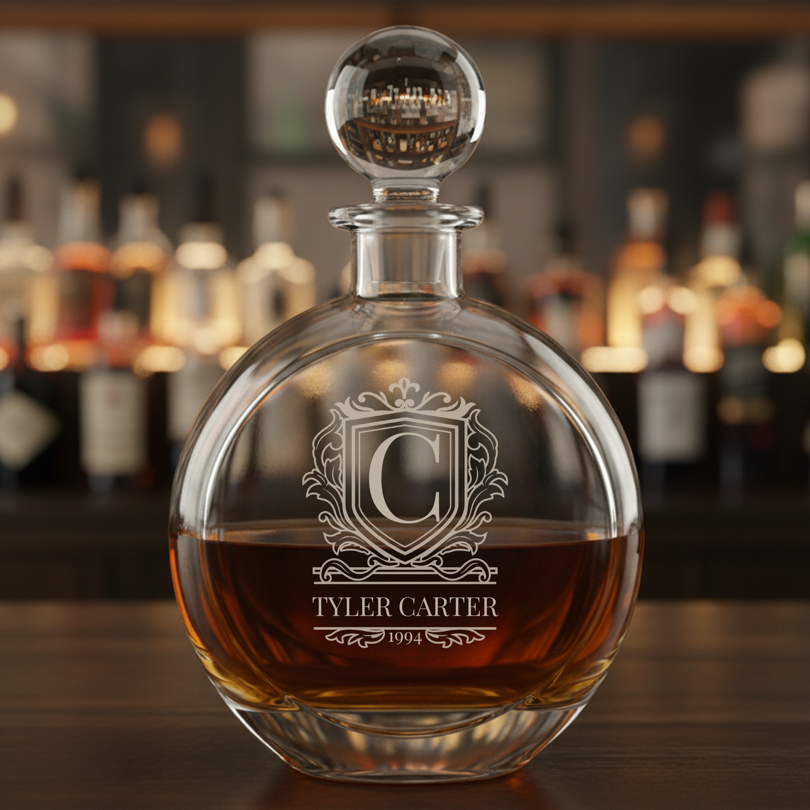 Crested Whiskey Decanter