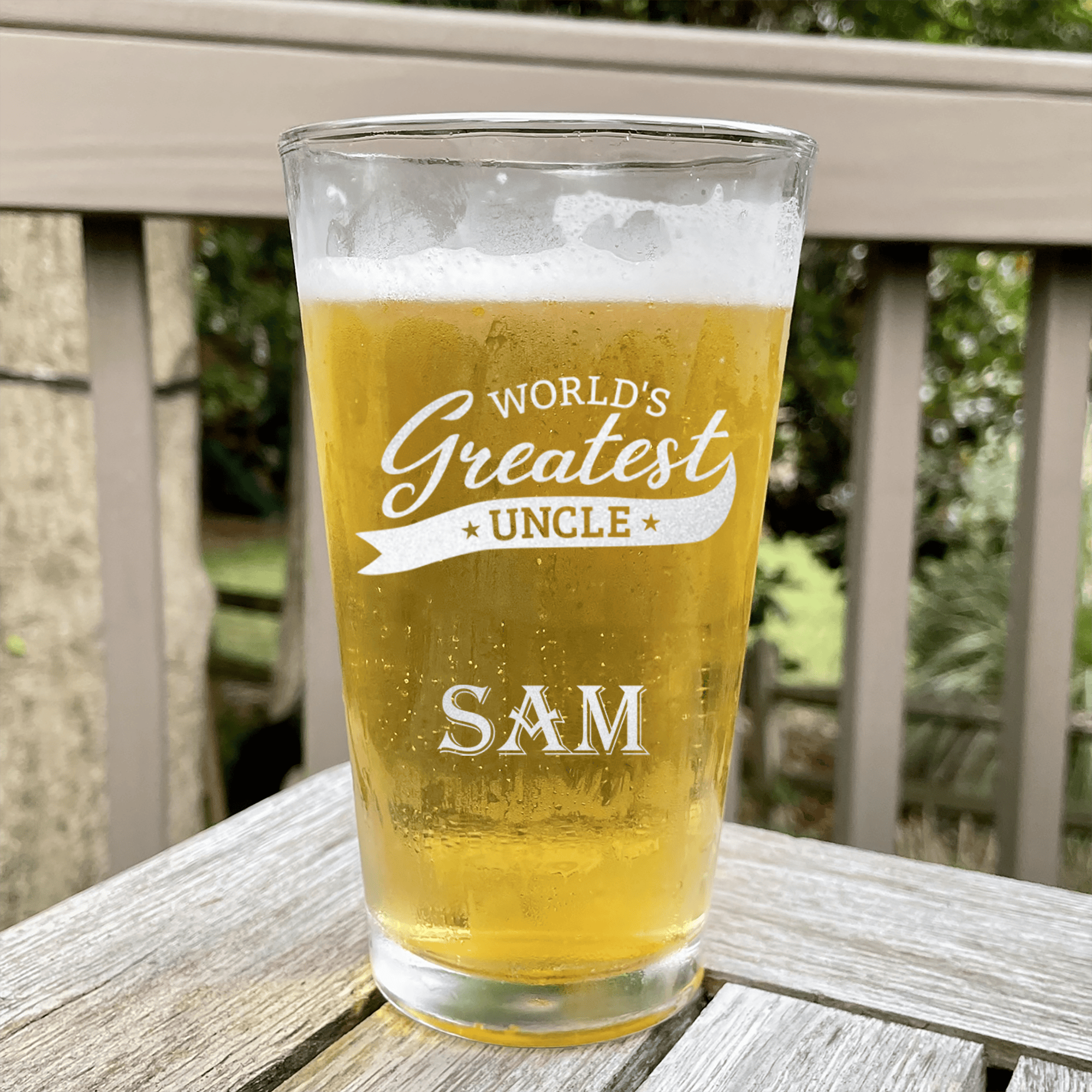 Worlds Greatest Uncle Pint Glass
