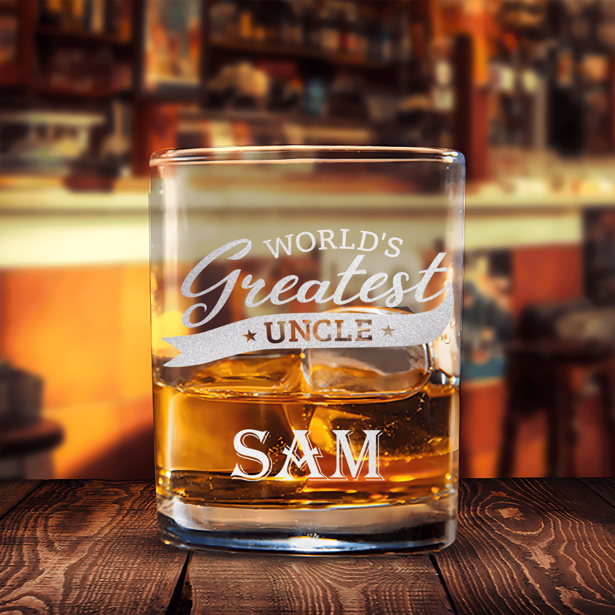Worlds Greatest Uncle Whiskey Glass