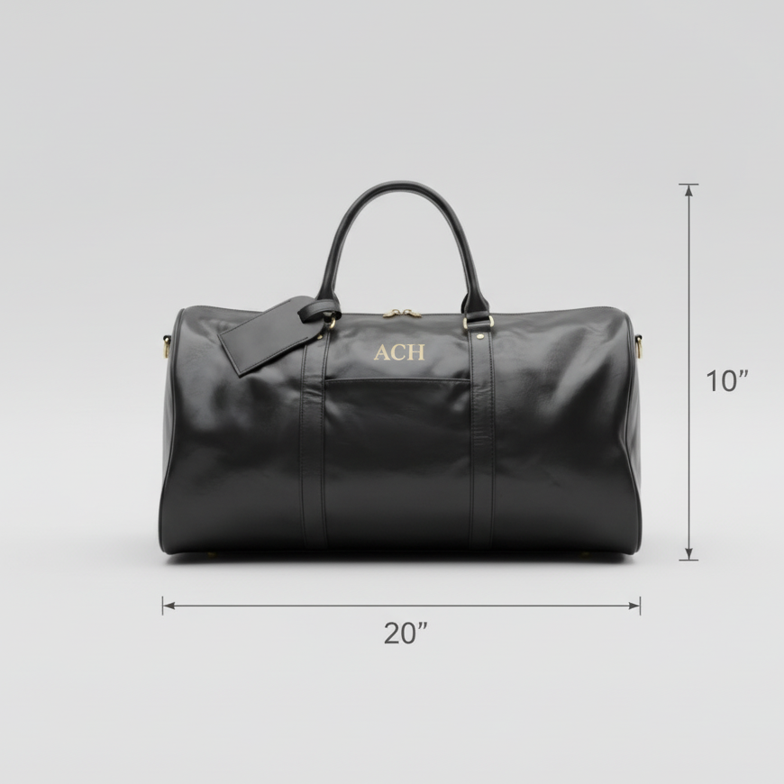 Personalized Vegan Leather Duffle Bag