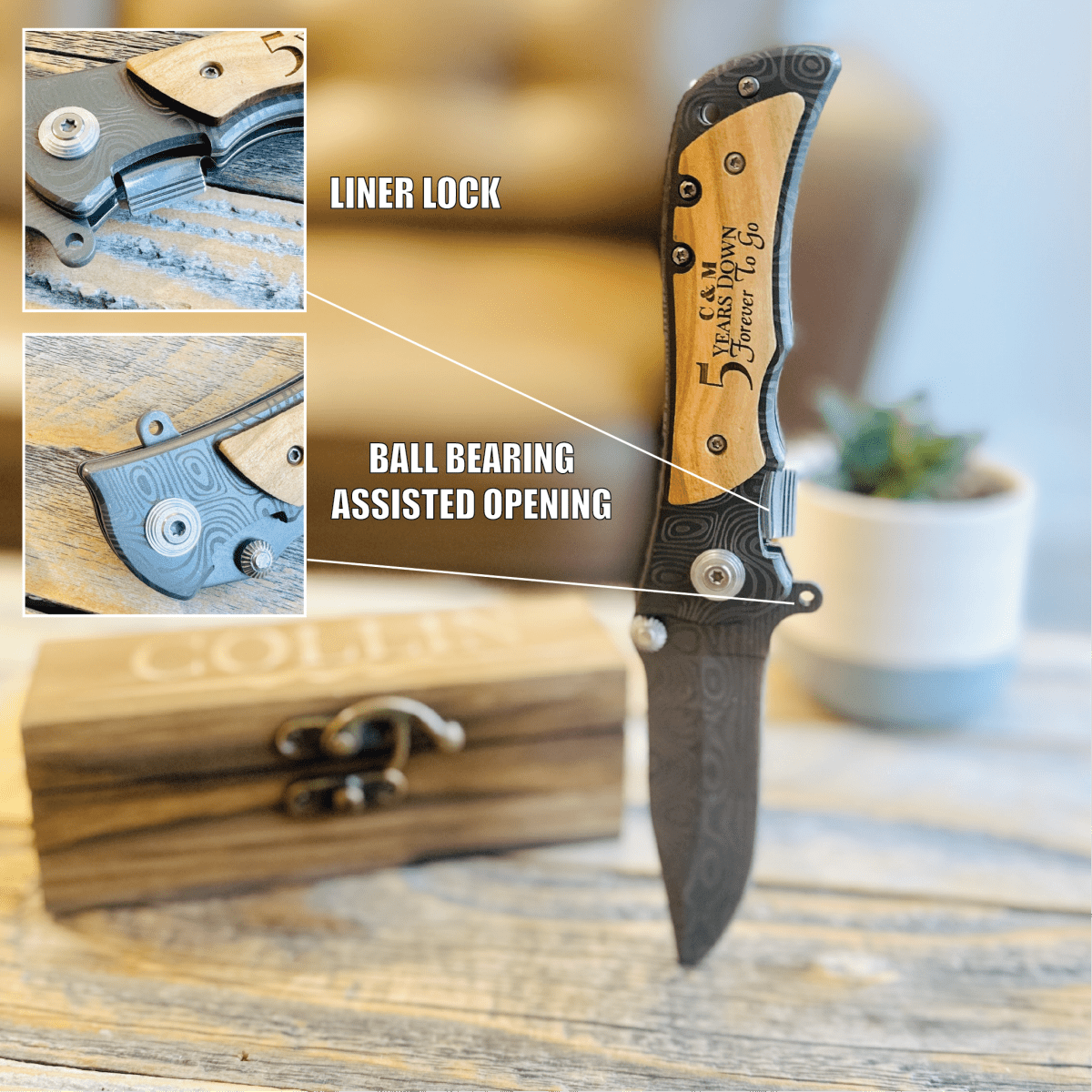Unique Personalized Knife to Remember Customized Anniversary Gifts for Men by Groovy Guy
