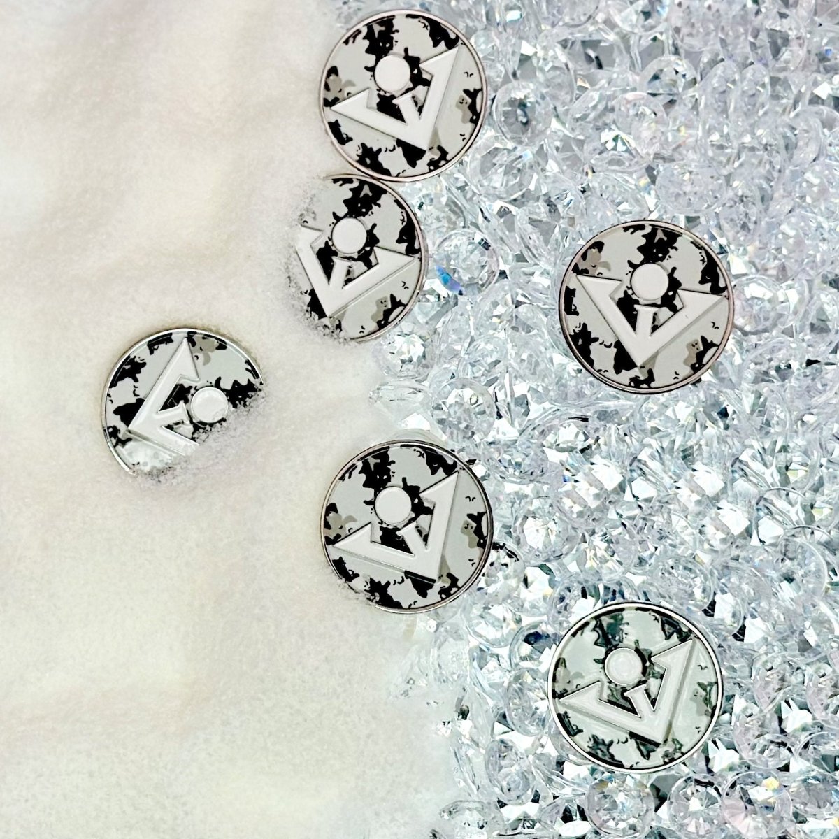 Unique Personalized Arctic Camo Golf Ball Marker Customized Printed Markers Gifts for Men by Groovy Guy