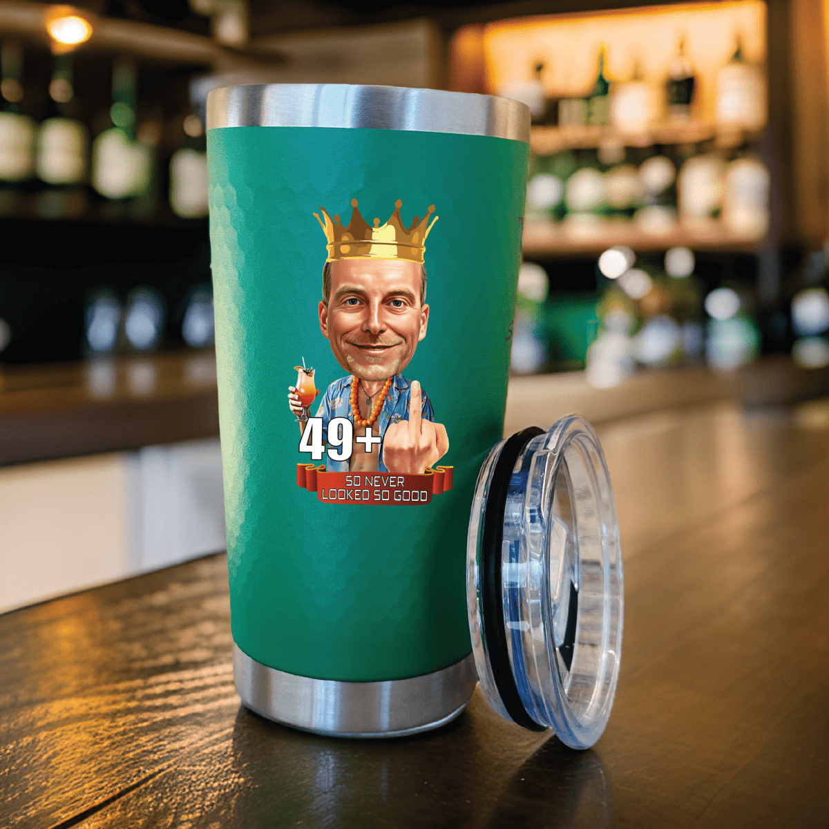 Unique Personalized King of the Party Tumbler Customized Gifts for Men by Groovy Guy