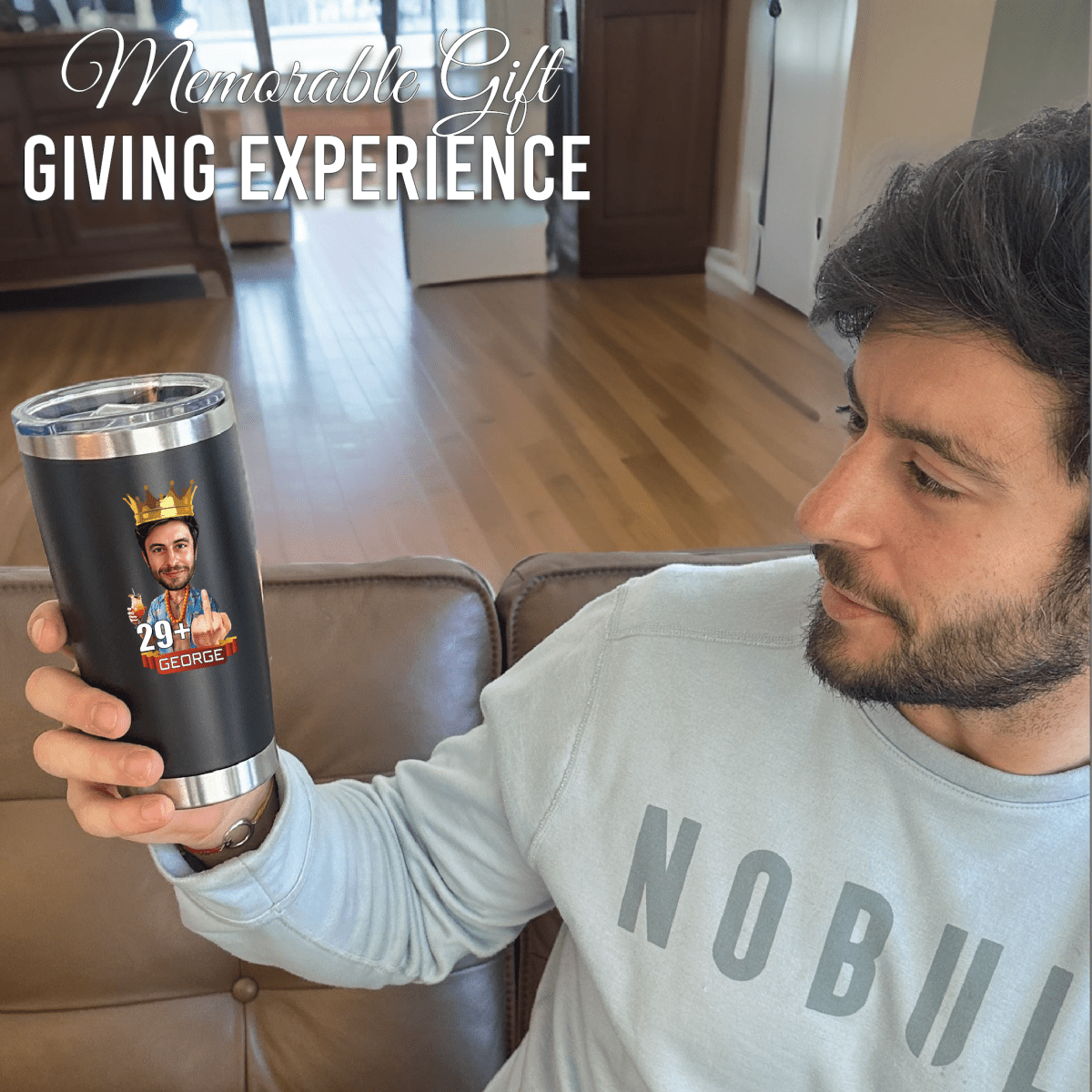 Unique Personalized King of the Party Tumbler Customized Gifts for Men by Groovy Guy