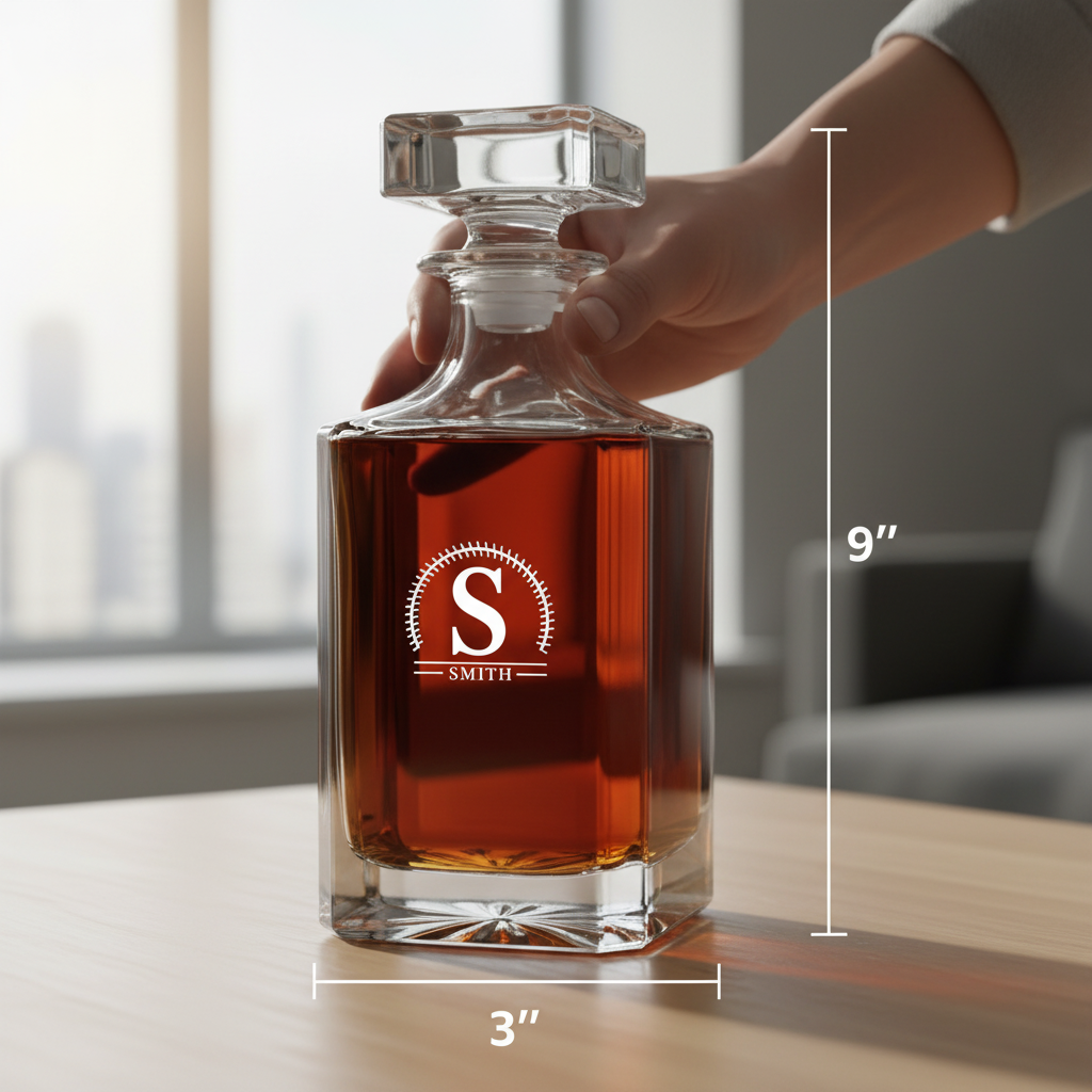 Personalized Baseball Decanter Set