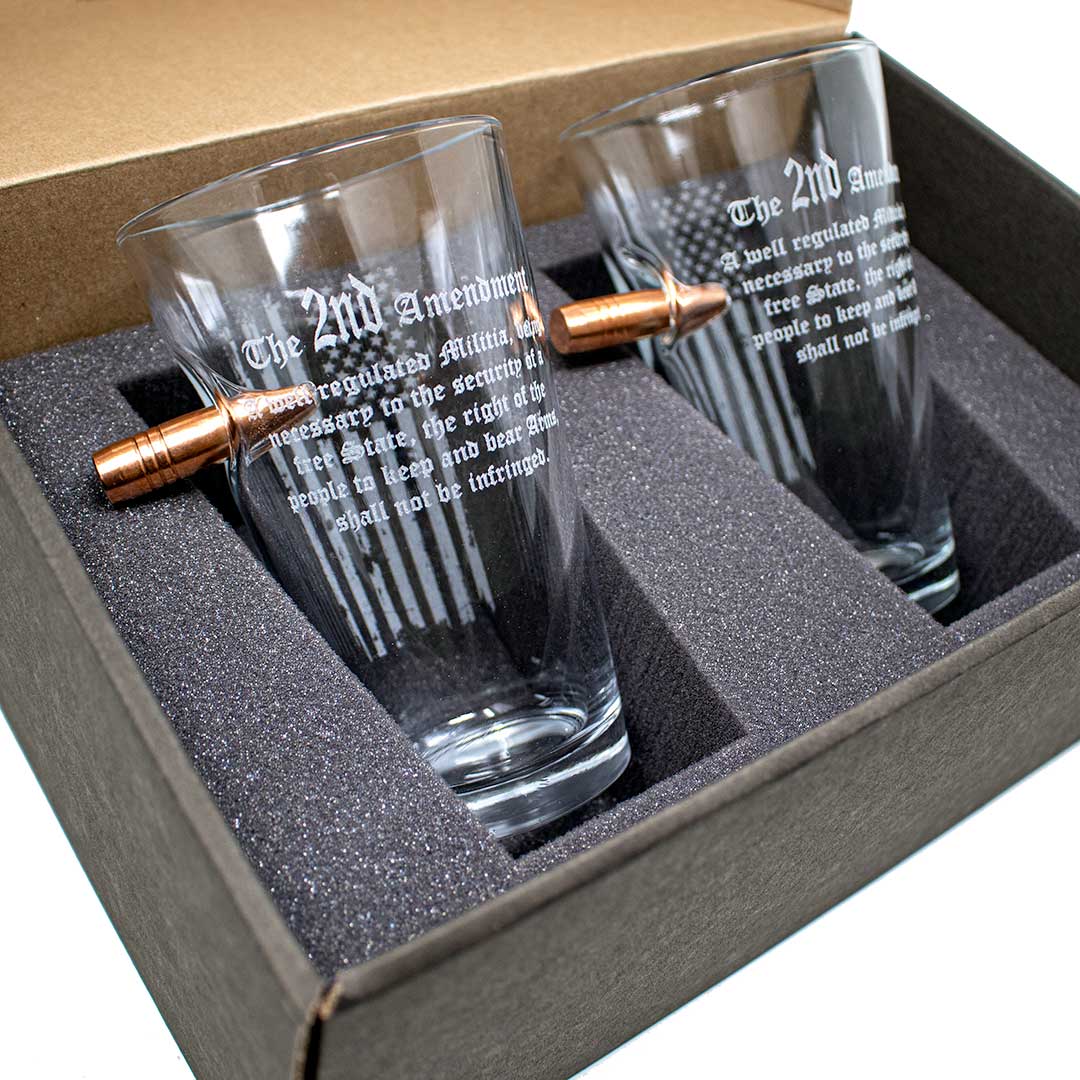 Unique Personalized 2nd Amendment Glasses Customized Gifts for Men by Groovy Guy