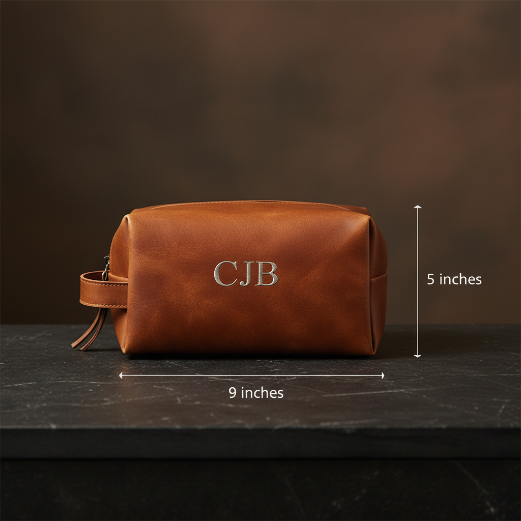 Executive Leather Travel Dopp Kit