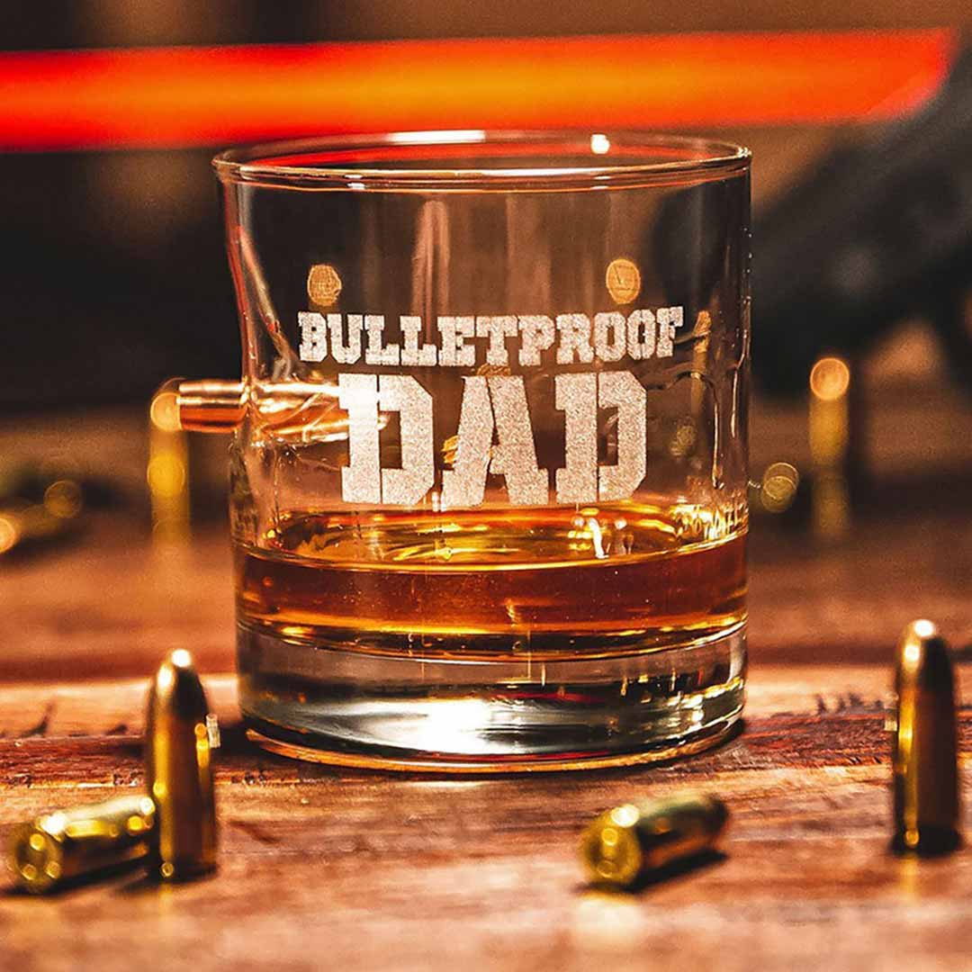 Unique Personalized Bulletproof Dad Glass Customized Gifts for Men by Groovy Guy