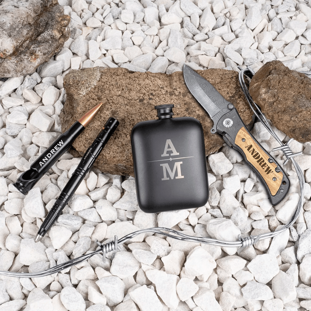 Unique Personalized Bullet Proof Gift Box Set Customized Gift Set Gifts for Men by Groovy Guy