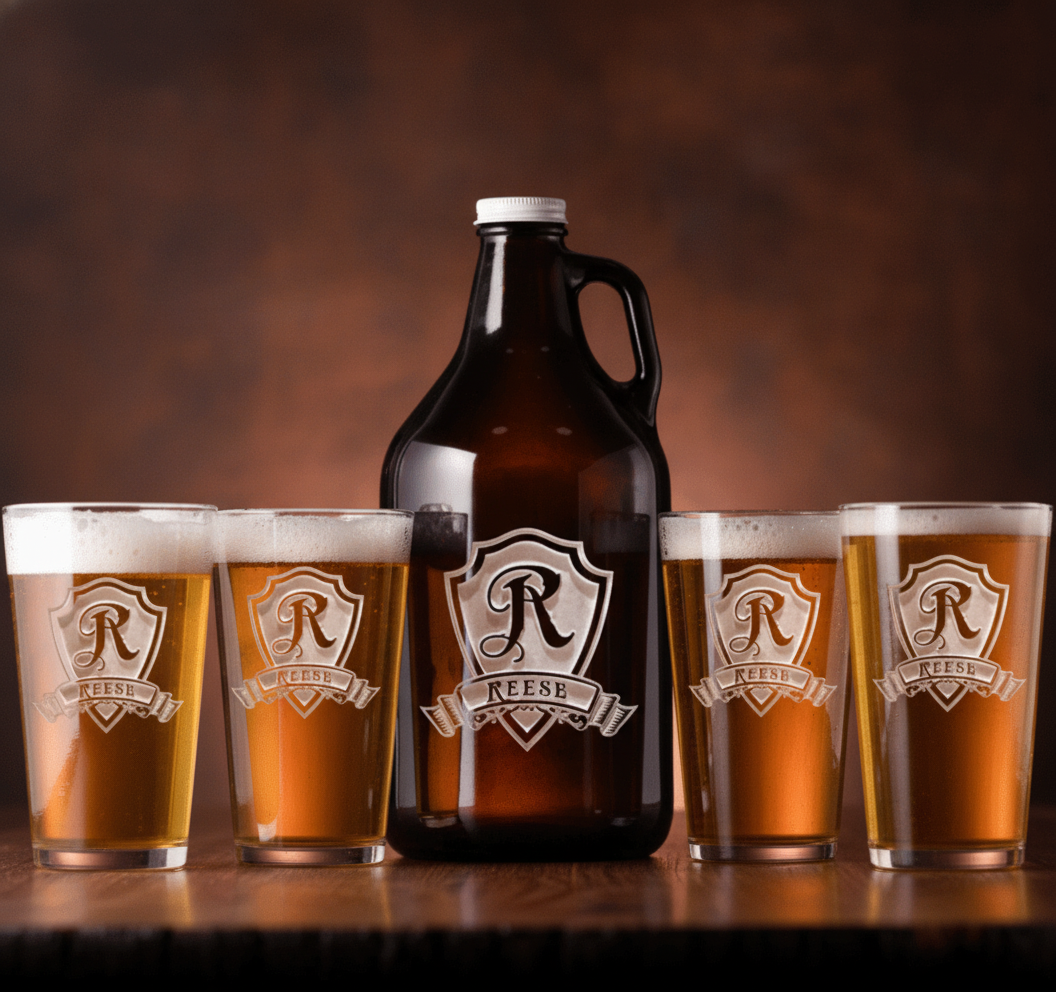 Brewmaster Personalized Beer Growler Set