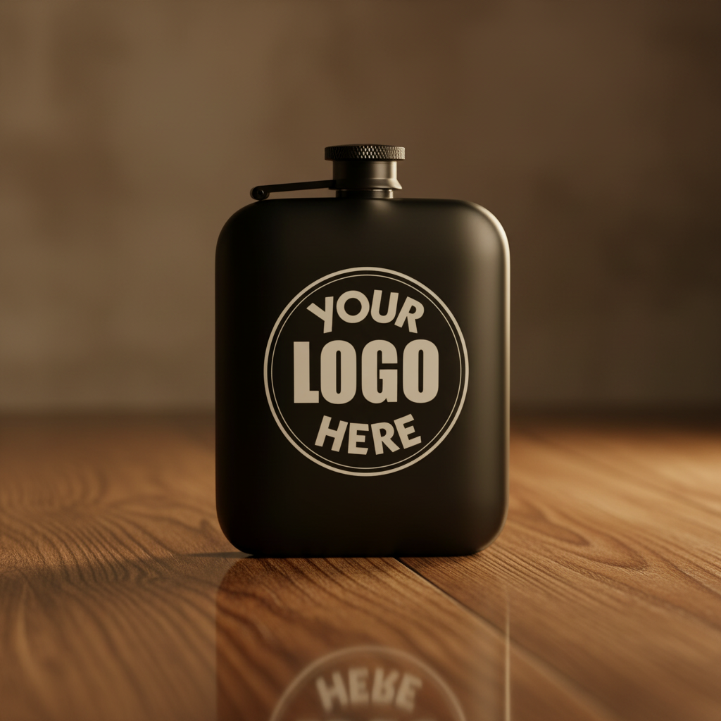 Corporate Personalized Logo Flask