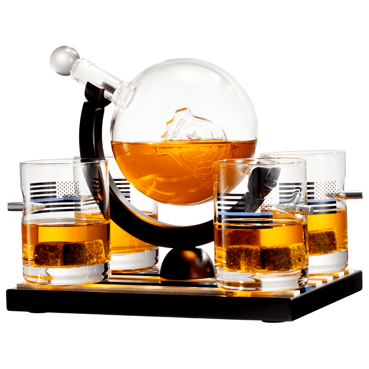 Unique Personalized Police Officers Decanter Customized Gifts for Men by Groovy Guy