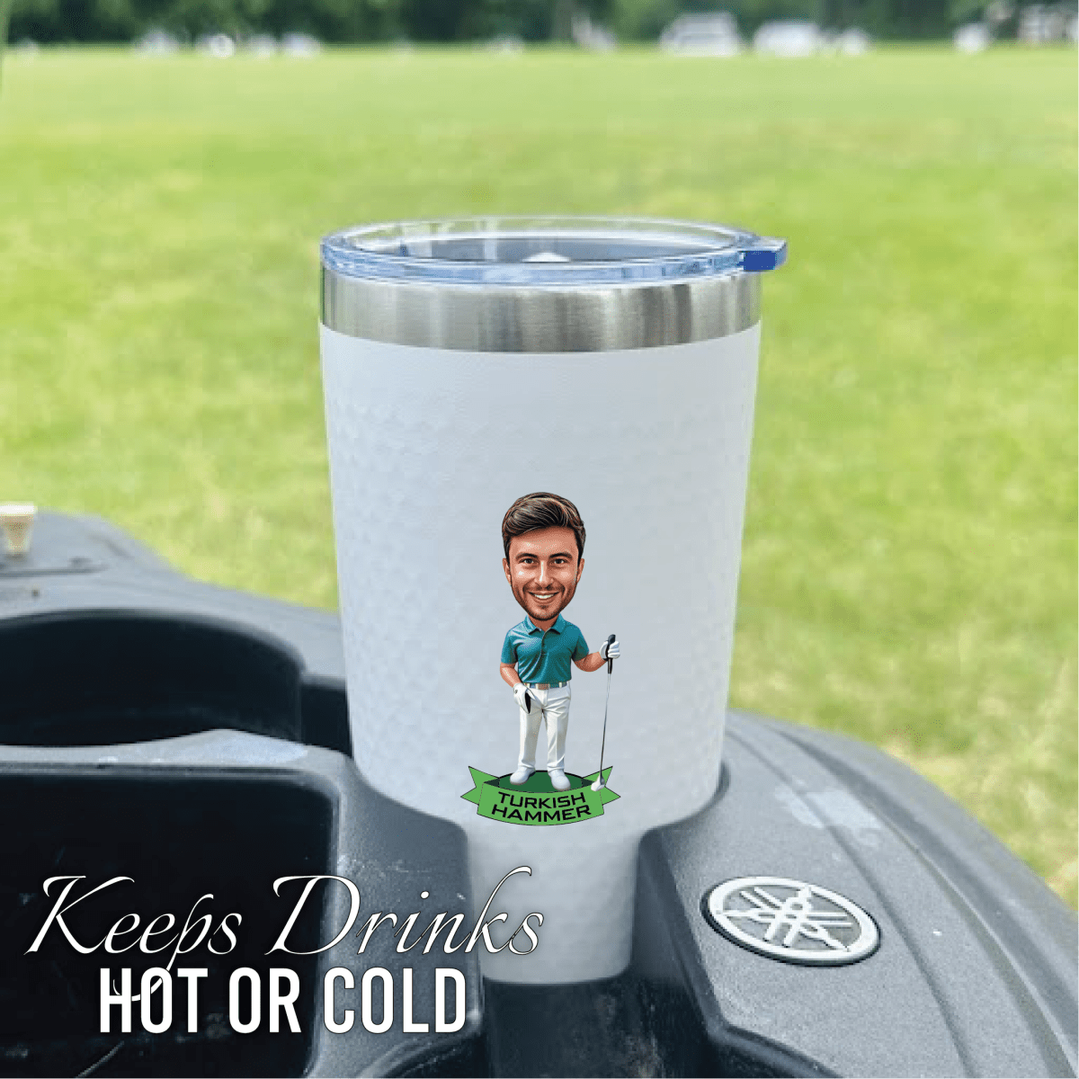 Unique Personalized Fairway Fun Golf Tumbler Customized Golf Gifts for Men by Groovy Guy