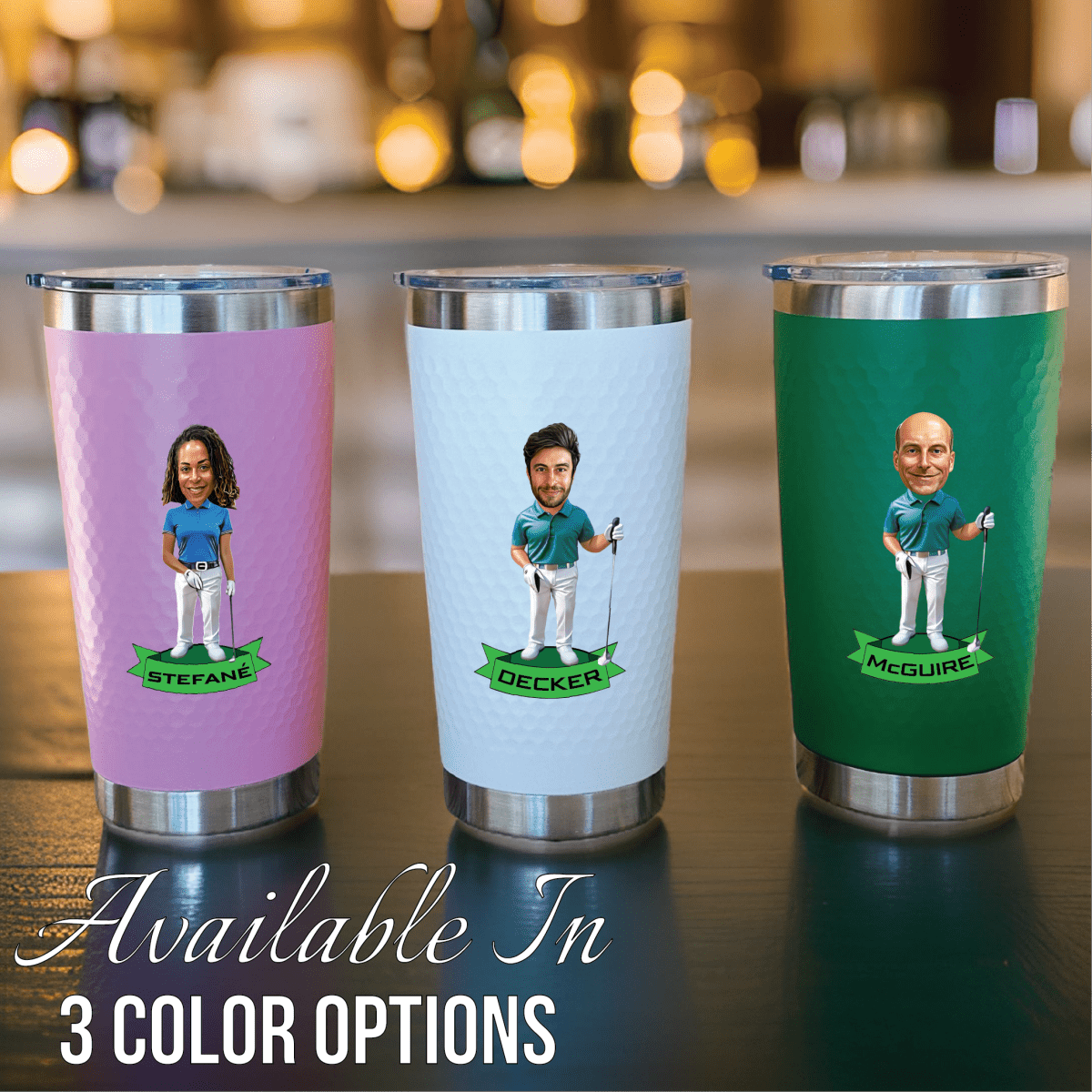 Unique Personalized Fairway Fun Golf Tumbler Customized Golf Gifts for Men by Groovy Guy