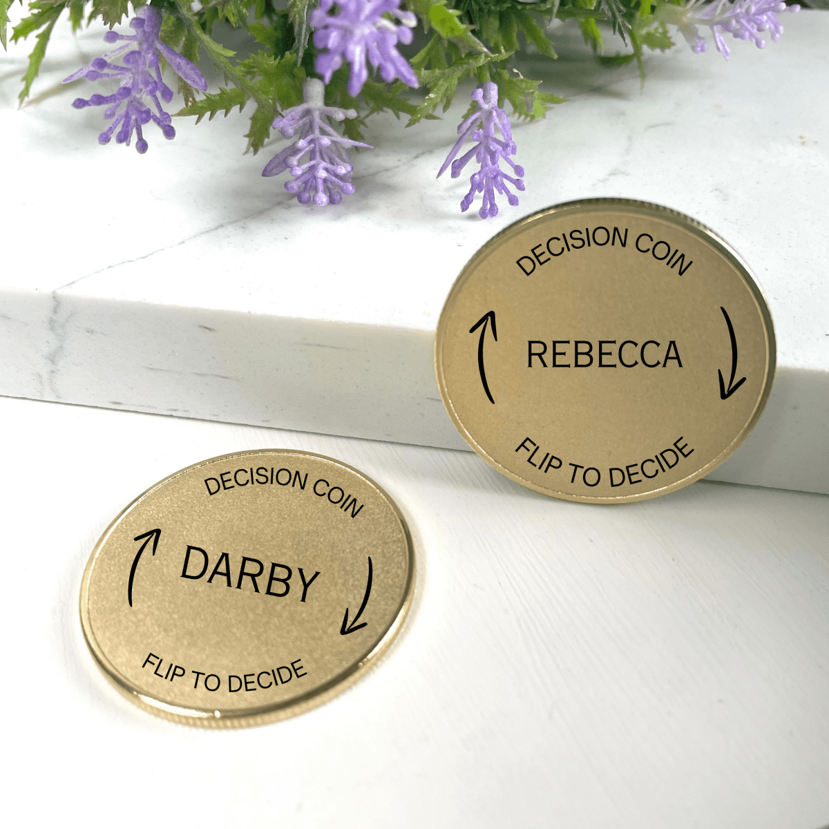 Unique Personalized Custom Decision Coin for Couples Customized Anniversary Gifts for Men by Groovy Guy