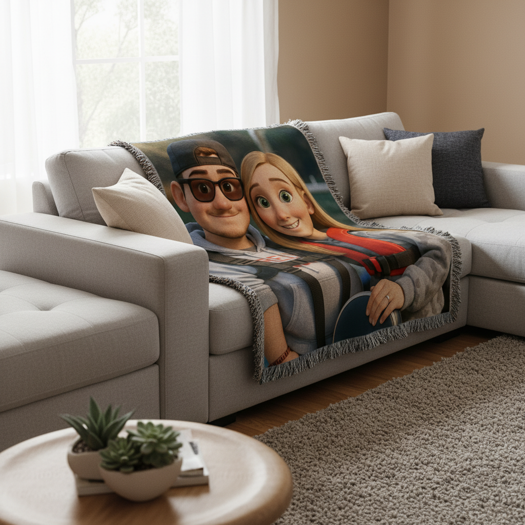Animated Woven Photo Blanket