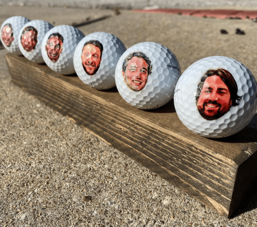 Unique Personalized Mugged Up Golf Balls Customized Golf Gifts for Men by Groovy Guy
