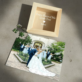 Cherished Memories Personalized Photo Puzzle in Engraved Box