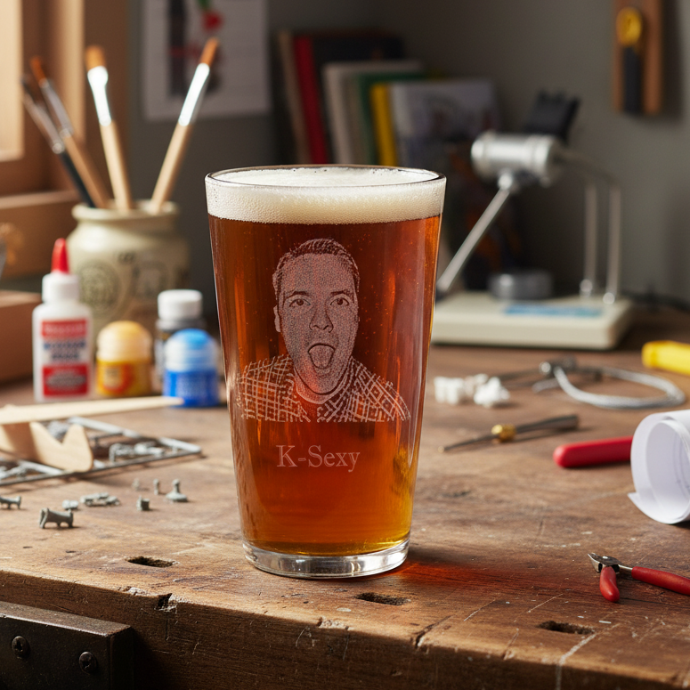 Custom Photo on Pint Glass