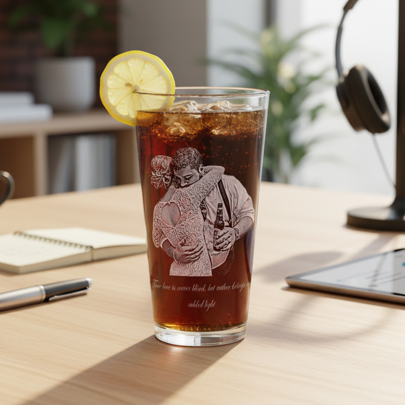 Custom Photo on Pint Glass
