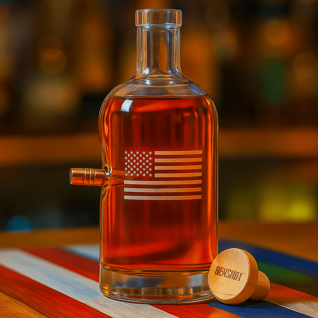 Unique Personalized Stars & Bourbon Decanter Customized Gifts for Men by Groovy Guy