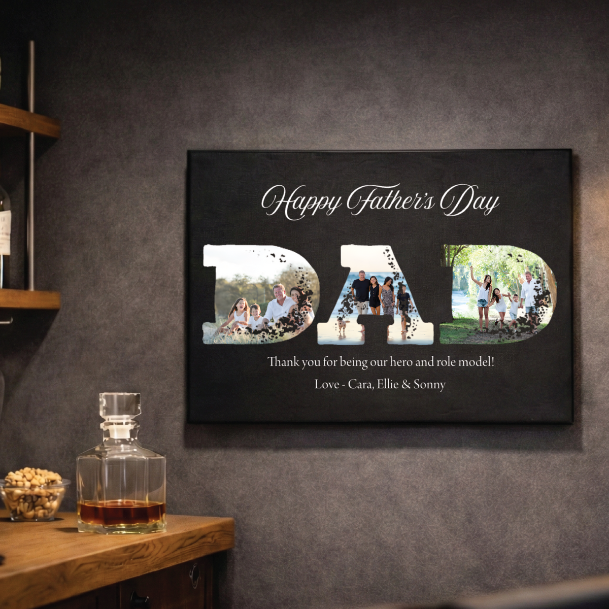 Heartfelt Dad Photo Sign