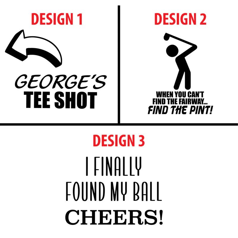 Unique Personalized Swing and Sip Golf Ball Pint Glass Customized Beer Glasses Gifts for Men by Groovy Guy