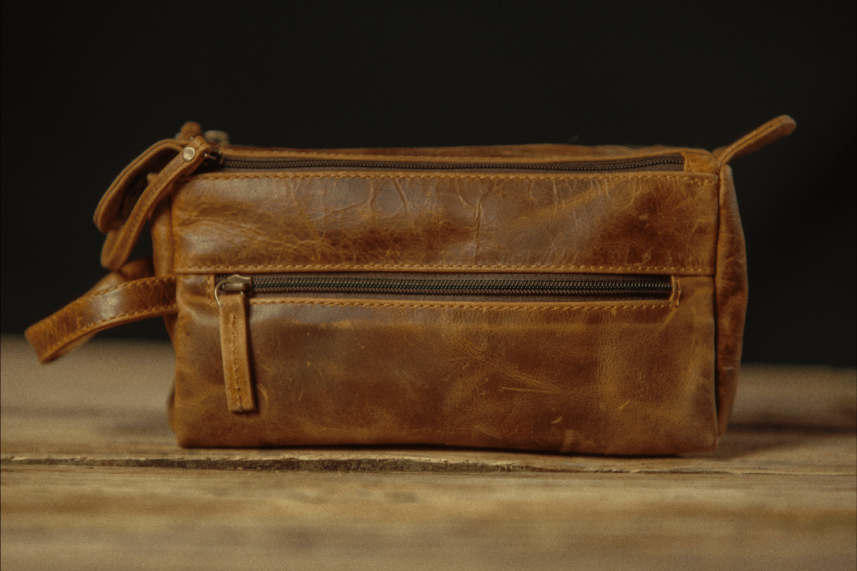 Unique Personalized The Draper Leather Toiletry/Dopp Bag Customized Dopp bag Gifts for Men by Groovy Guy