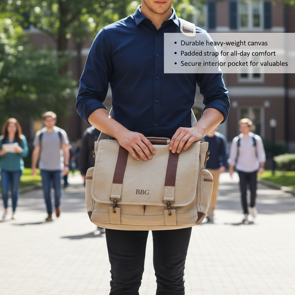 Vintage Embroidered Messenger Bag