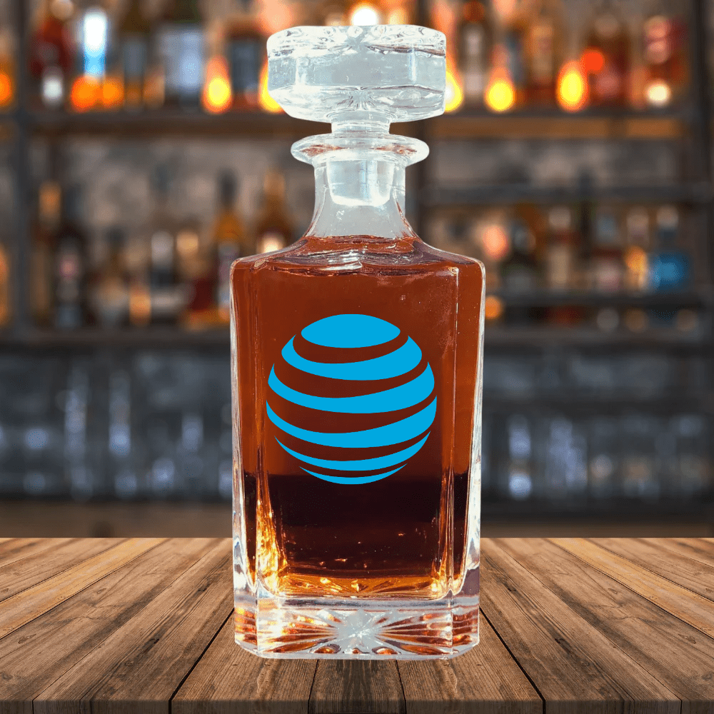 Unique Personalized Color Logo Decanter Customized Logo Gifts for Men by Groovy Guy