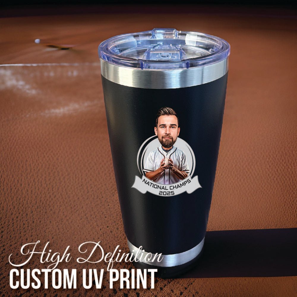Unique Personalized Baseball Coach’s Game Day Tumbler Customized Gifts for Men by Groovy Guy