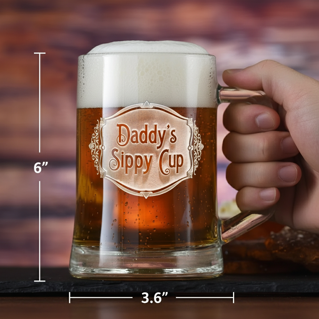 Dad's Sippy Cup | 23 oz Father's Day Mug in 3D Engraving