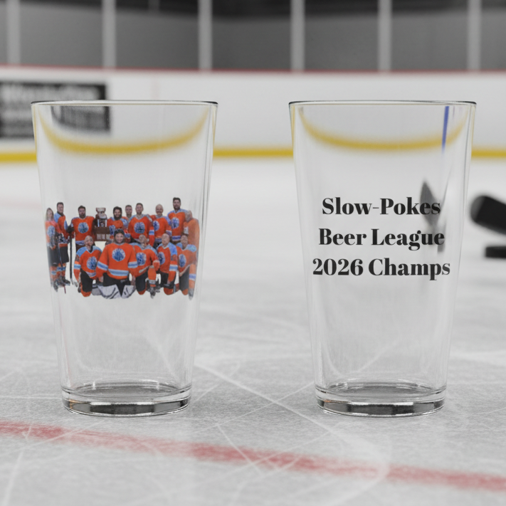Custom Sports Photo Pint Glass