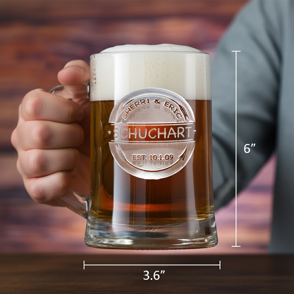 Rustic Arrows Personalized Beer Mug