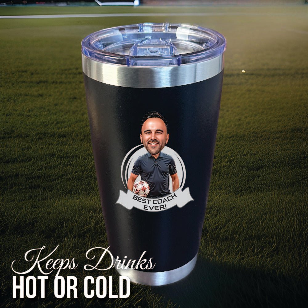 Unique Personalized Soccer Coach’s Game Day Tumbler Customized Gifts for Men by Groovy Guy
