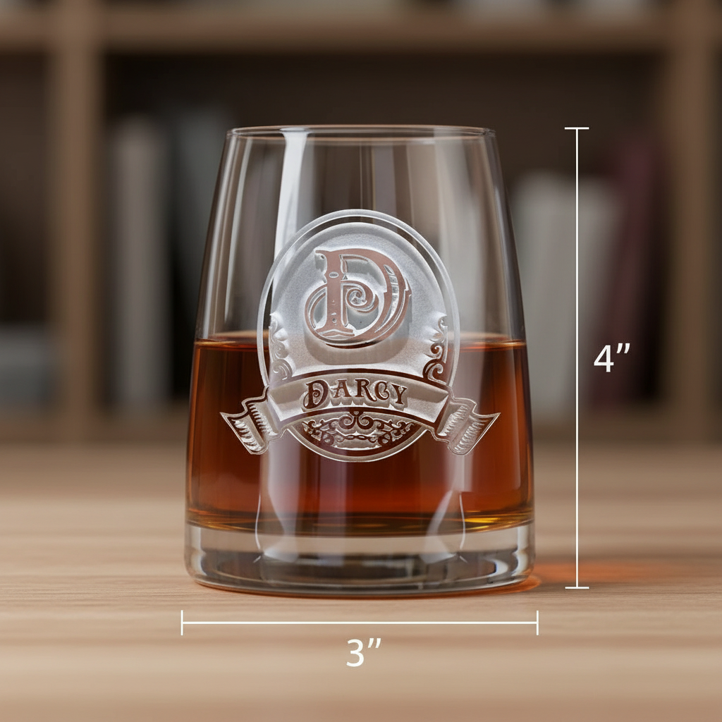 Personalized Stolzle Crystal Rocks Glass