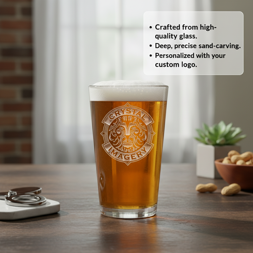 Engraved Logo Pint Glasses
