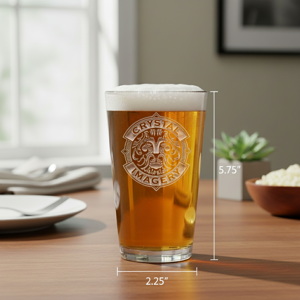 Engraved Logo Pint Glasses