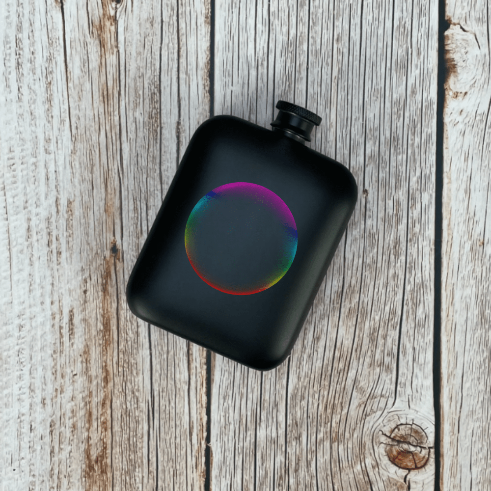 Unique Personalized Custom Color Logo Pocket Flask Customized Logo Gifts for Men by Groovy Guy