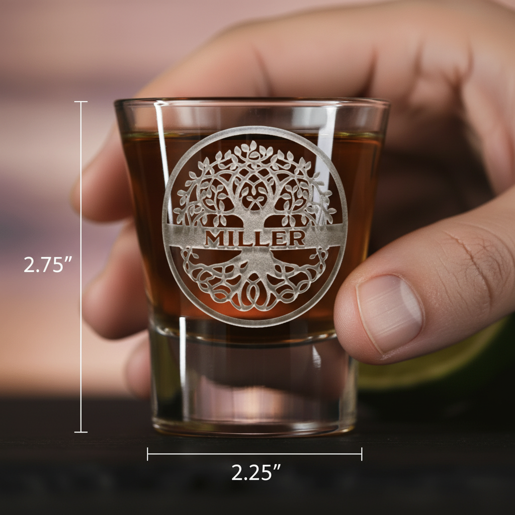 Personalized Family Tree Shot Glass