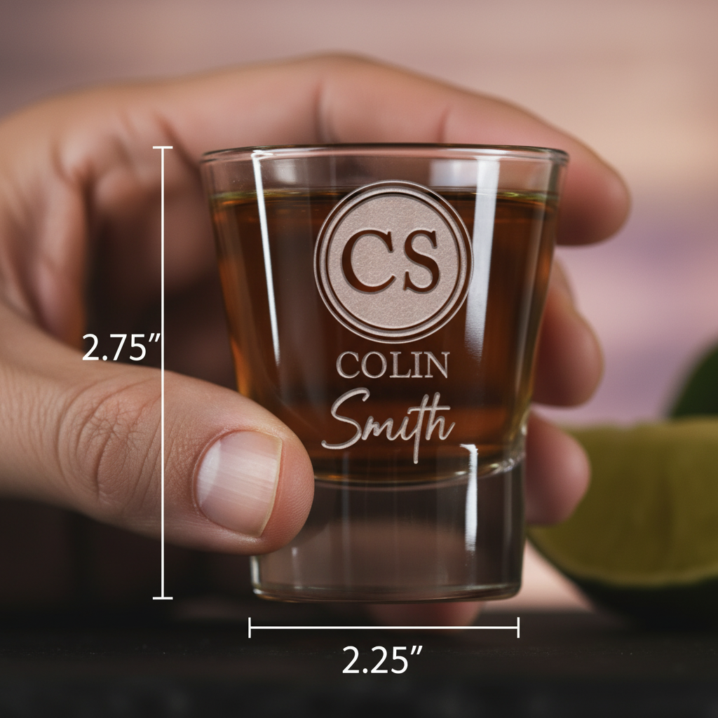 Double Monogram Shot Glass