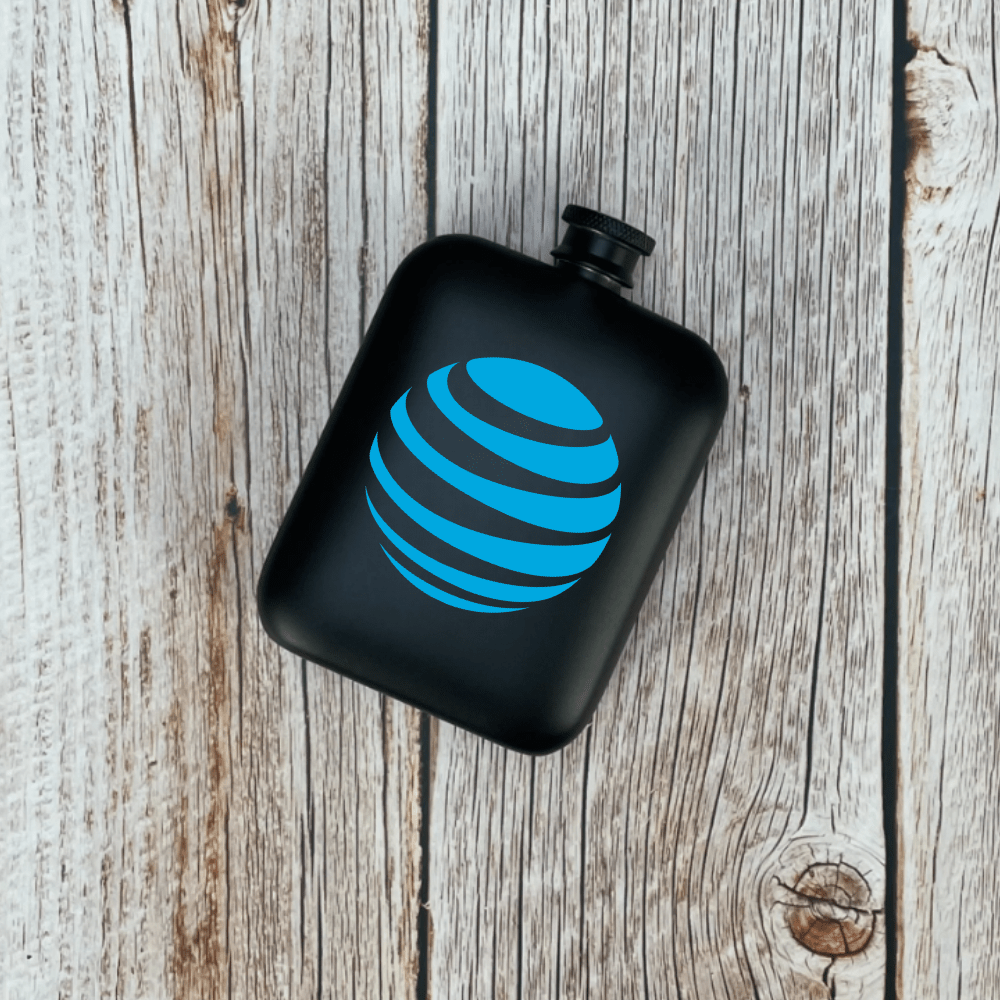 Unique Personalized Custom Color Logo Pocket Flask Customized Logo Gifts for Men by Groovy Guy