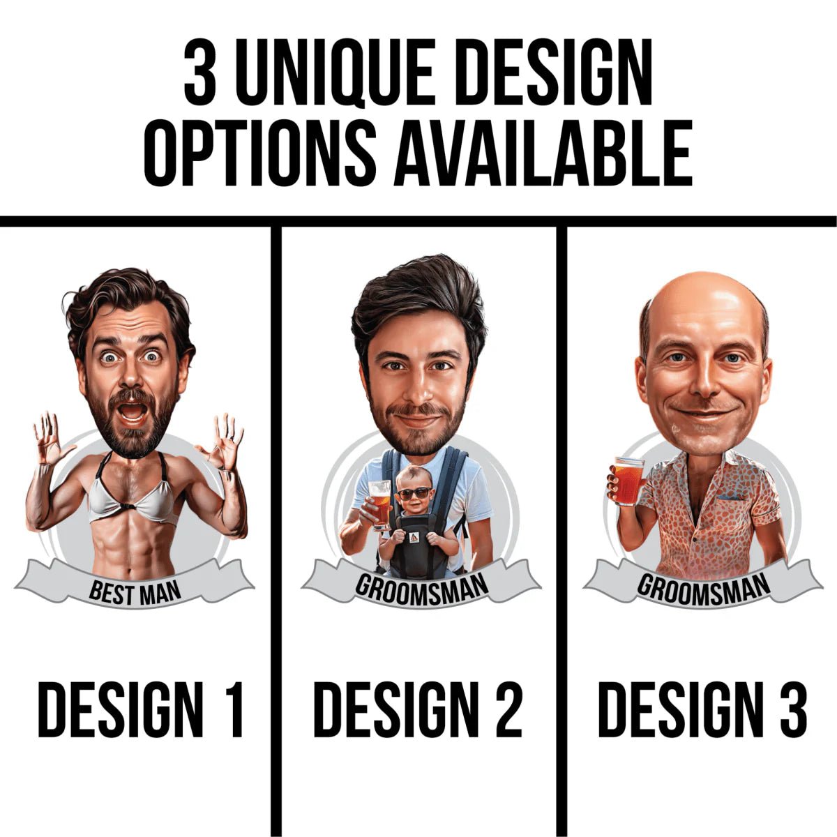 Unique Personalized Thermal Caricature Koozie Customized Gifts for Men by Groovy Guy