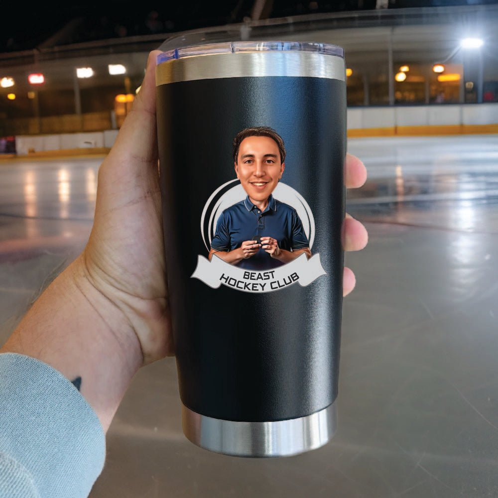 Unique Personalized Slapshot Coach's Insulated Tumbler Customized Gifts for Men by Groovy Guy