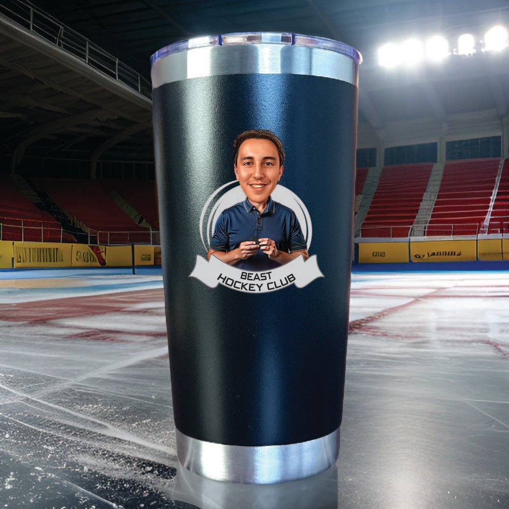 Unique Personalized Slapshot Coach's Insulated Tumbler Customized Gifts for Men by Groovy Guy