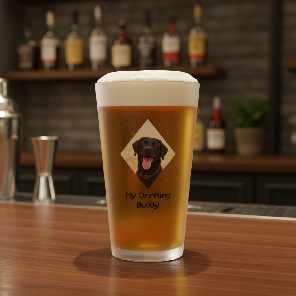 Frosted Anime Pint Glass